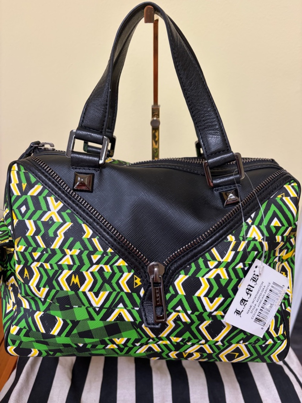 NWT L.A.M.B African Argyle Bag